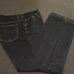 Halogen Dark Denim Straight Leg Jeans